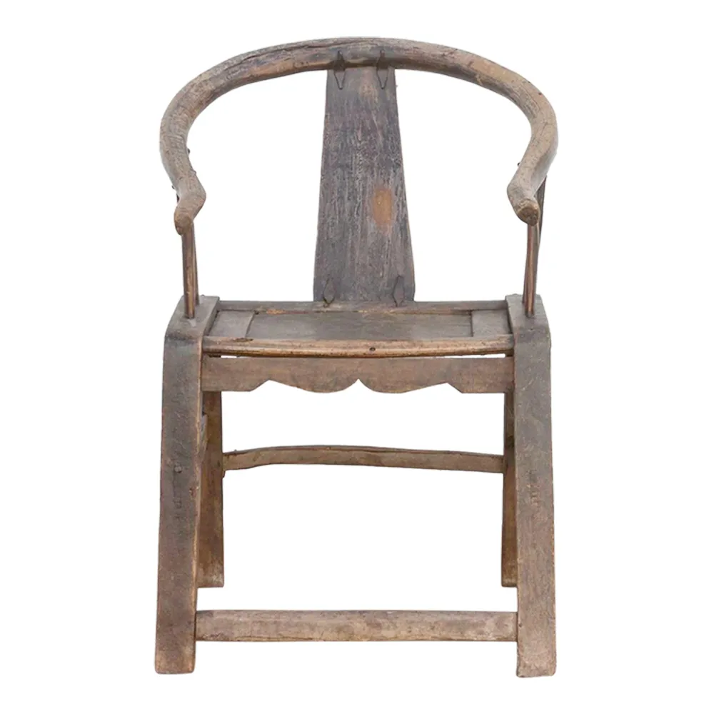 Primitive 18th Century Horseshoe Chair - de-cor - Black