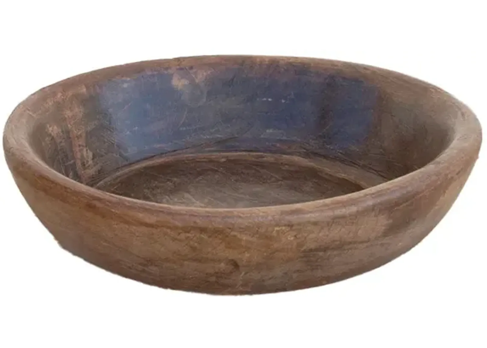 Oxidized Brown Vintage Wood Bowl - de-cor