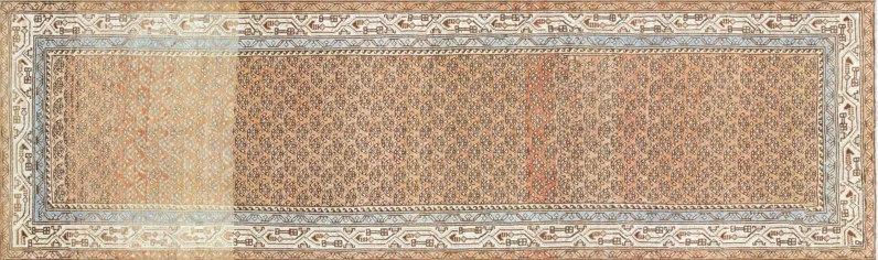 1940s Persian Melayer Rug - 3'2" x 10'7" - Nalbandian - Brown - Brown