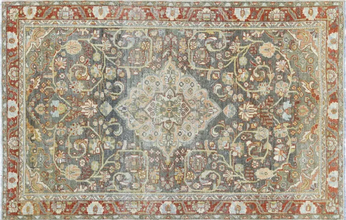 1960s Persian Mahal Rug - 4'3" x 6'7" - Nalbandian - Red - Red