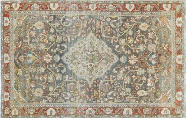 1960s Persian Mahal Rug - 4'3" x 6'7" - Nalbandian - Red - Red