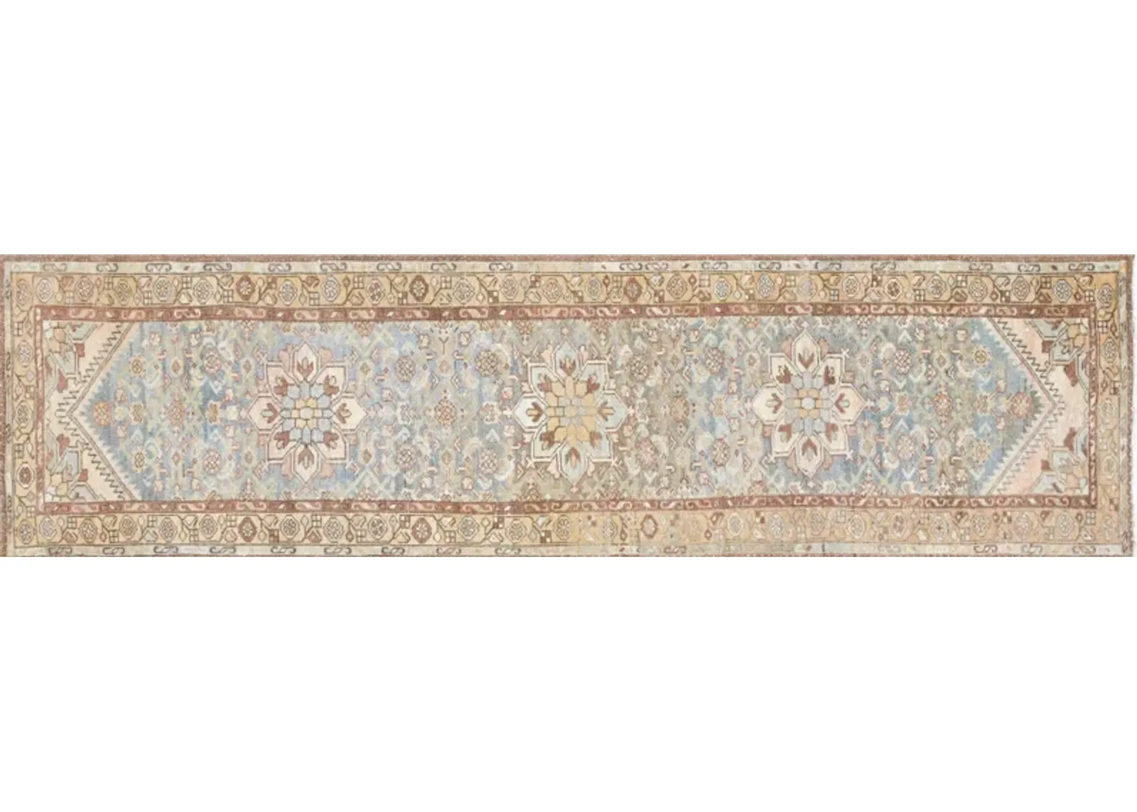 Persian Melayer Runner - 2'7" x 9'5" - Nalbandian - Blue