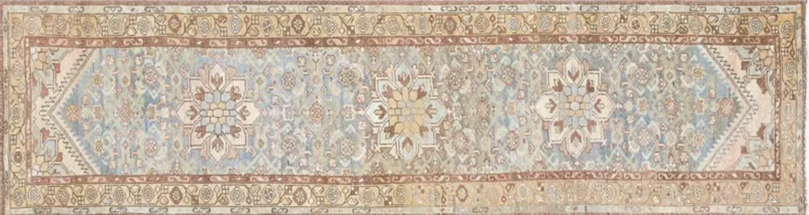 Persian Melayer Runner - 2'7" x 9'5" - Nalbandian - Blue