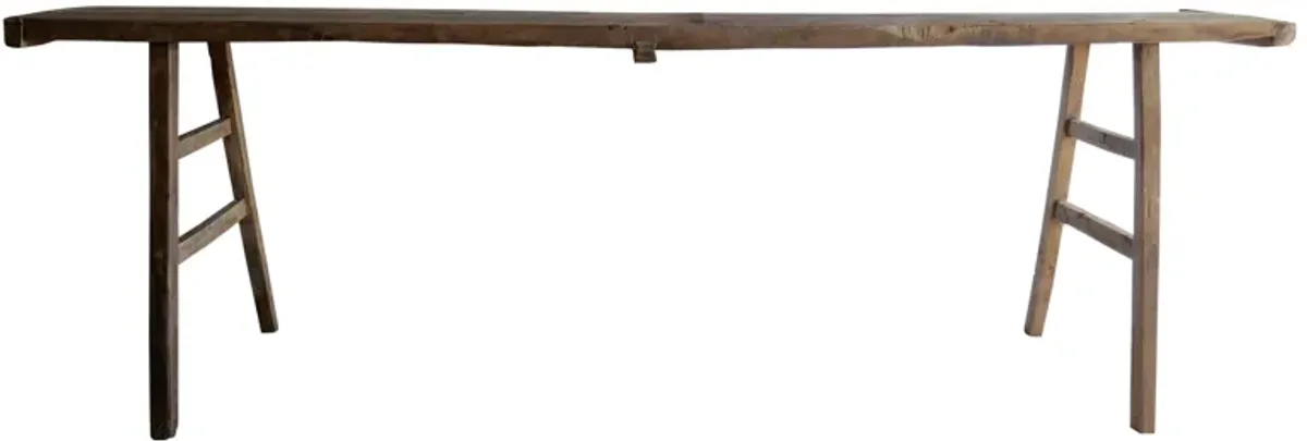 Antique Elmwood Rustic Console Table