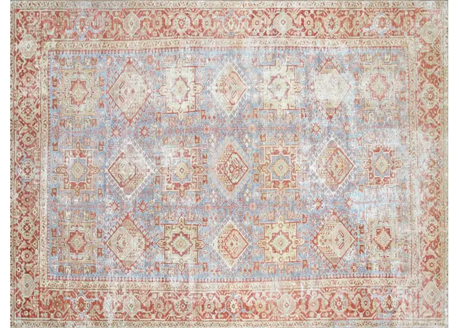 1920s Persian Heriz Rug - 8'4" x 11'3" - Nalbandian - Red - Red