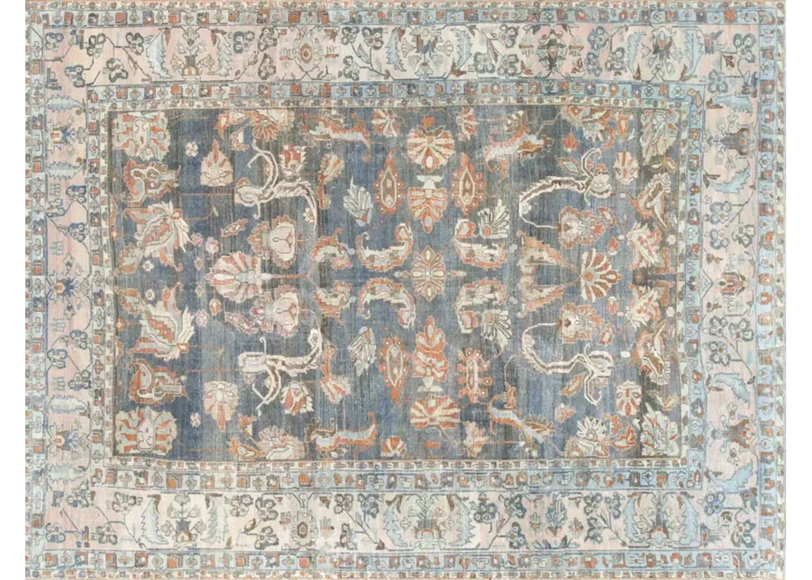 Persian Melayer Rug - 8'6" x 11'3" - Nalbandian - Blue - Blue