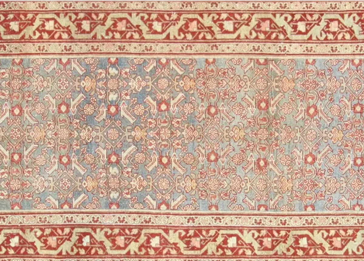 1940s Persian Melayer Runner-3'3" x16'8" - Nalbandian - Red