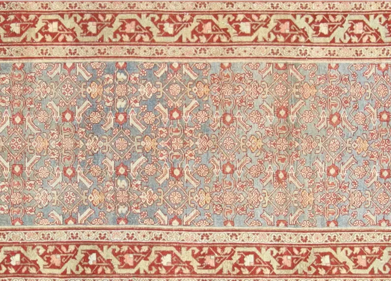 1940s Persian Melayer Runner-3'3" x16'8" - Nalbandian - Red