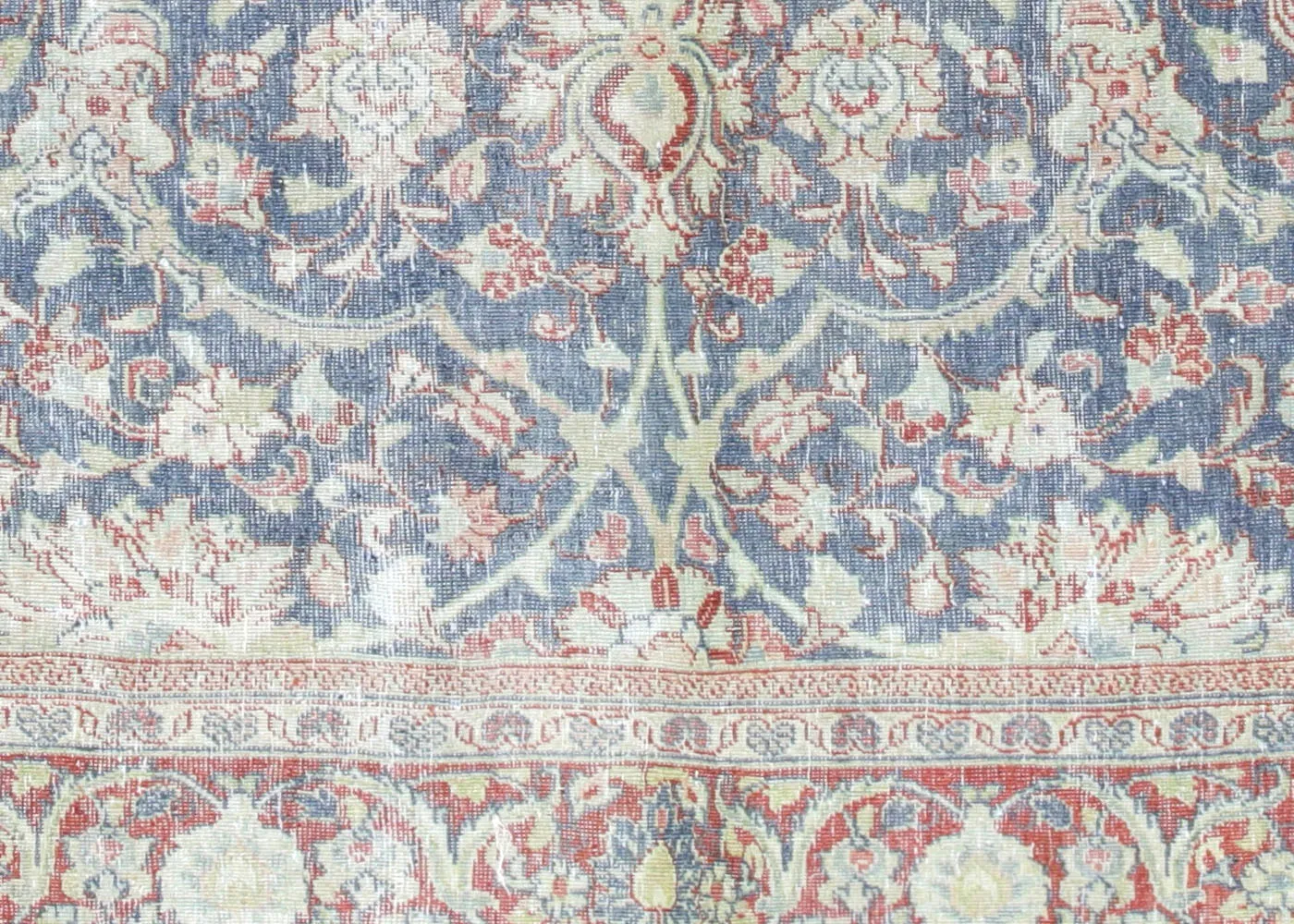 1940s Persian Tabriz Runner-8'4" x12'3" - Nalbandian - Blue