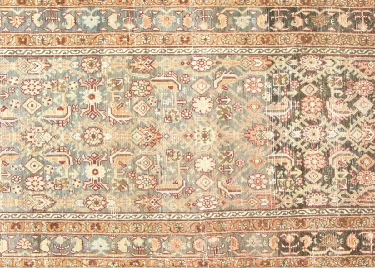 1940s Persian Melayer Runner-3'4"x16'11" - Nalbandian - Red