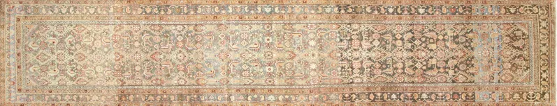 1940s Persian Melayer Runner-3'4"x16'11" - Nalbandian - Red