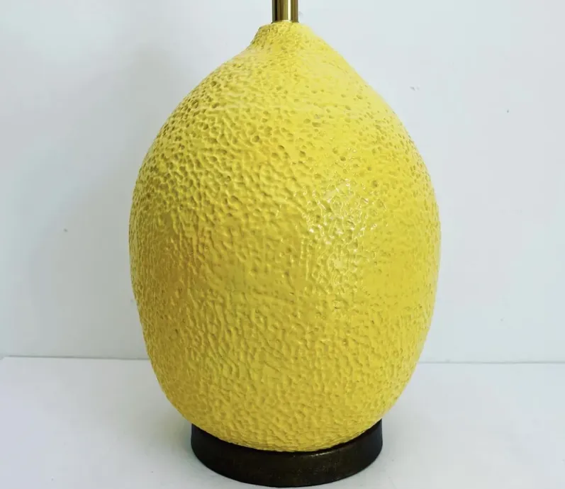 1970s Lemon Lamp by Hanson w/Shade - C the Light Interiors