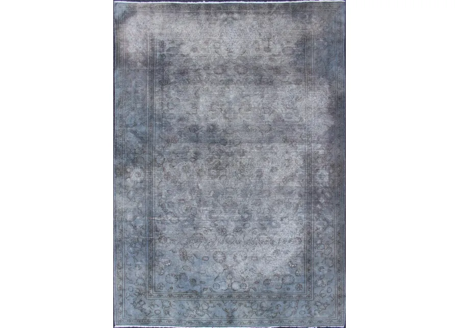 Indian Amritsar Rug 6'7 x 10'1 - Keivan Woven Arts - blue - blue