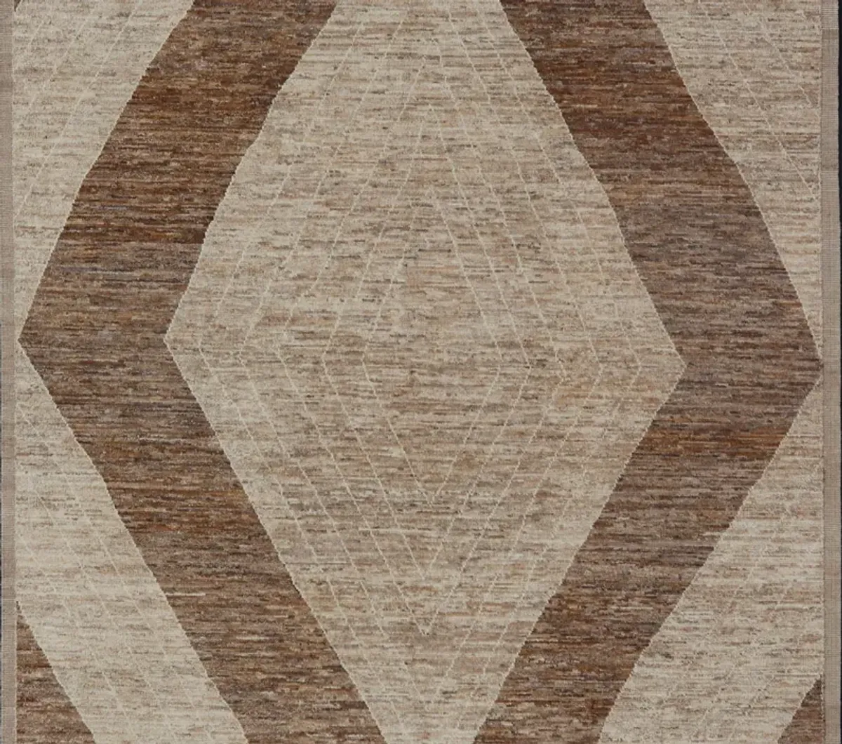 Modern Design - Cream 10'6 x 14'1 - Keivan Woven Arts - Brown