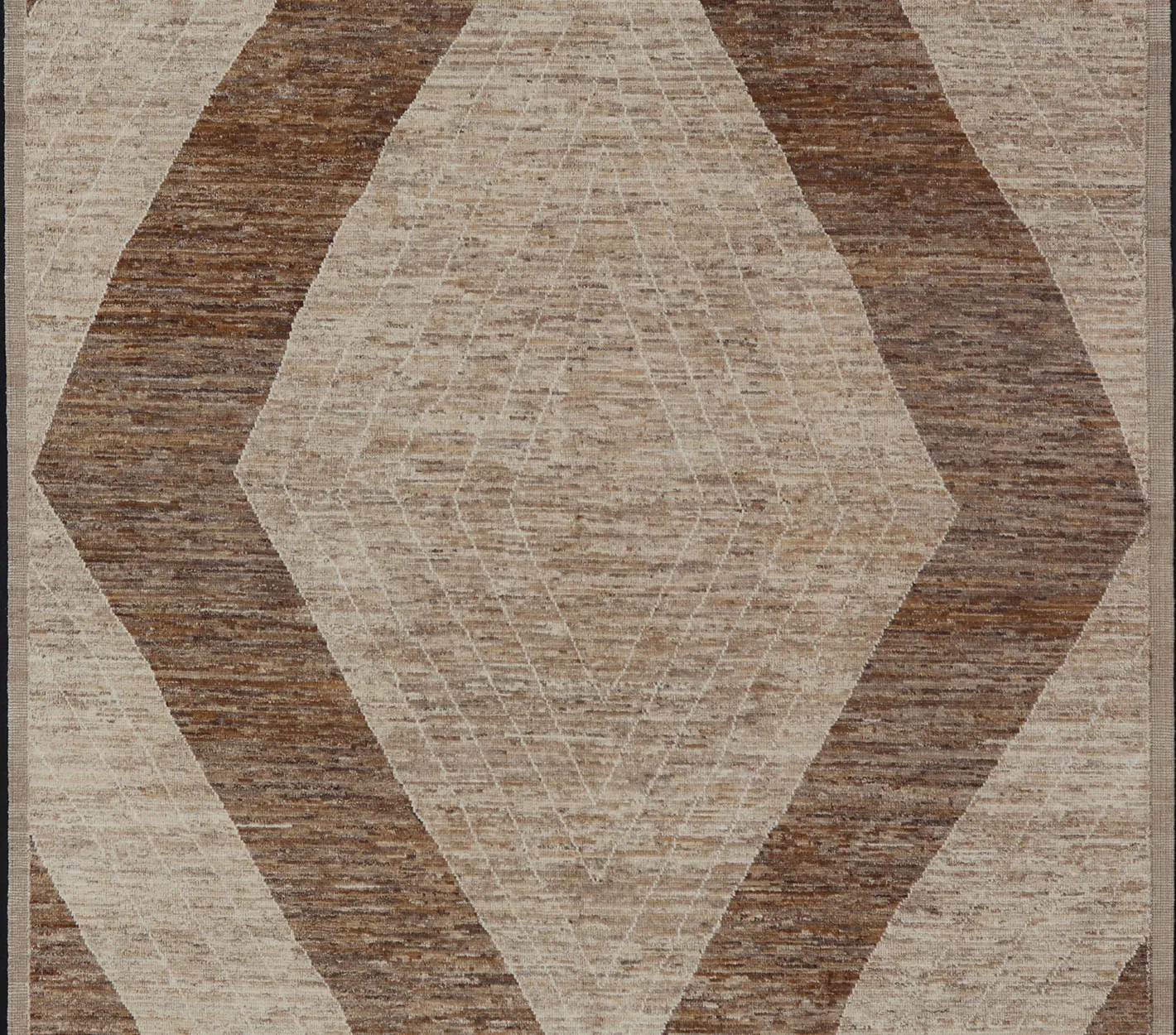 Modern Design - Cream 10'6 x 14'1 - Keivan Woven Arts - Brown