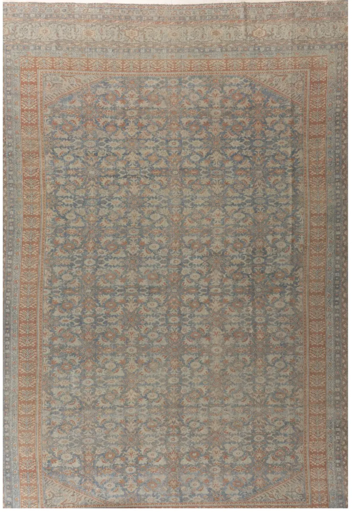 Persian Bibikabad Rug 10'6 X 13' - blue - blue