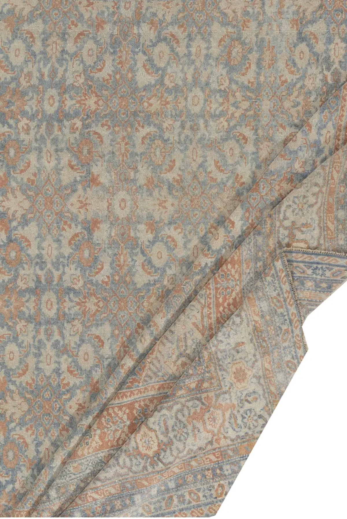 Persian Bibikabad Rug 10'6 X 13' - blue - blue