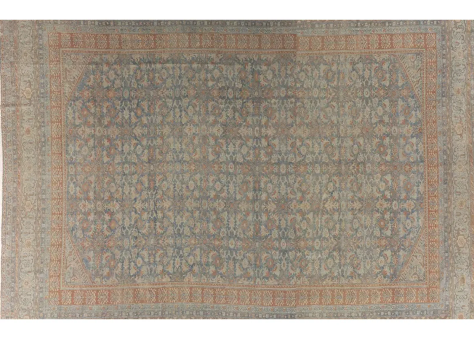 Persian Bibikabad Rug 10'6 X 13' - blue - blue