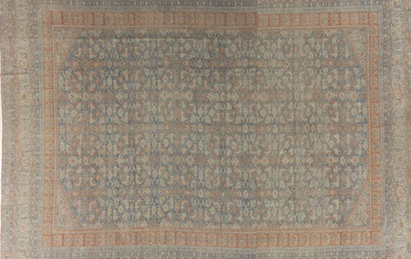 Persian Bibikabad Rug 10'6 X 13' - blue - blue