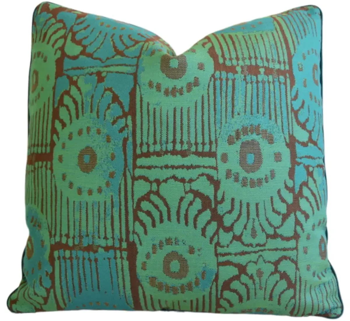 Designer Perennials Green Parrot Pillow