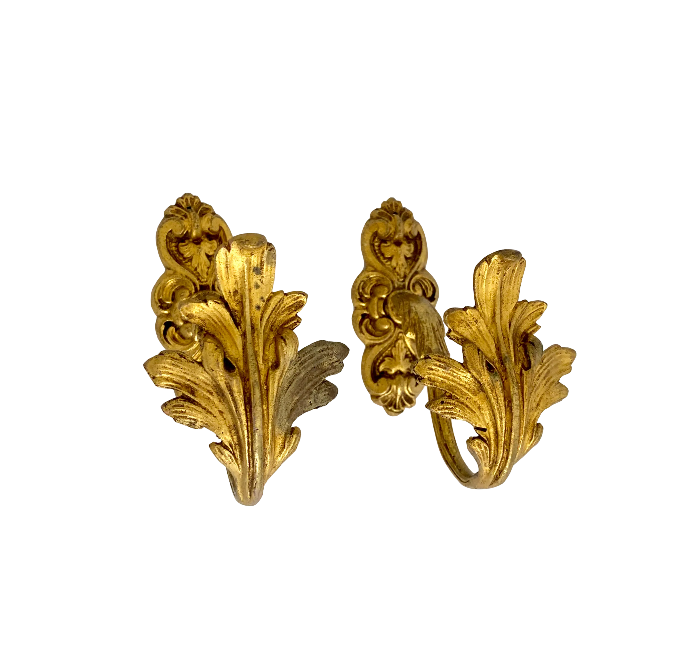 French Antique Gilt Tie-Backs/ a Pair - Ballyhoo - Gold