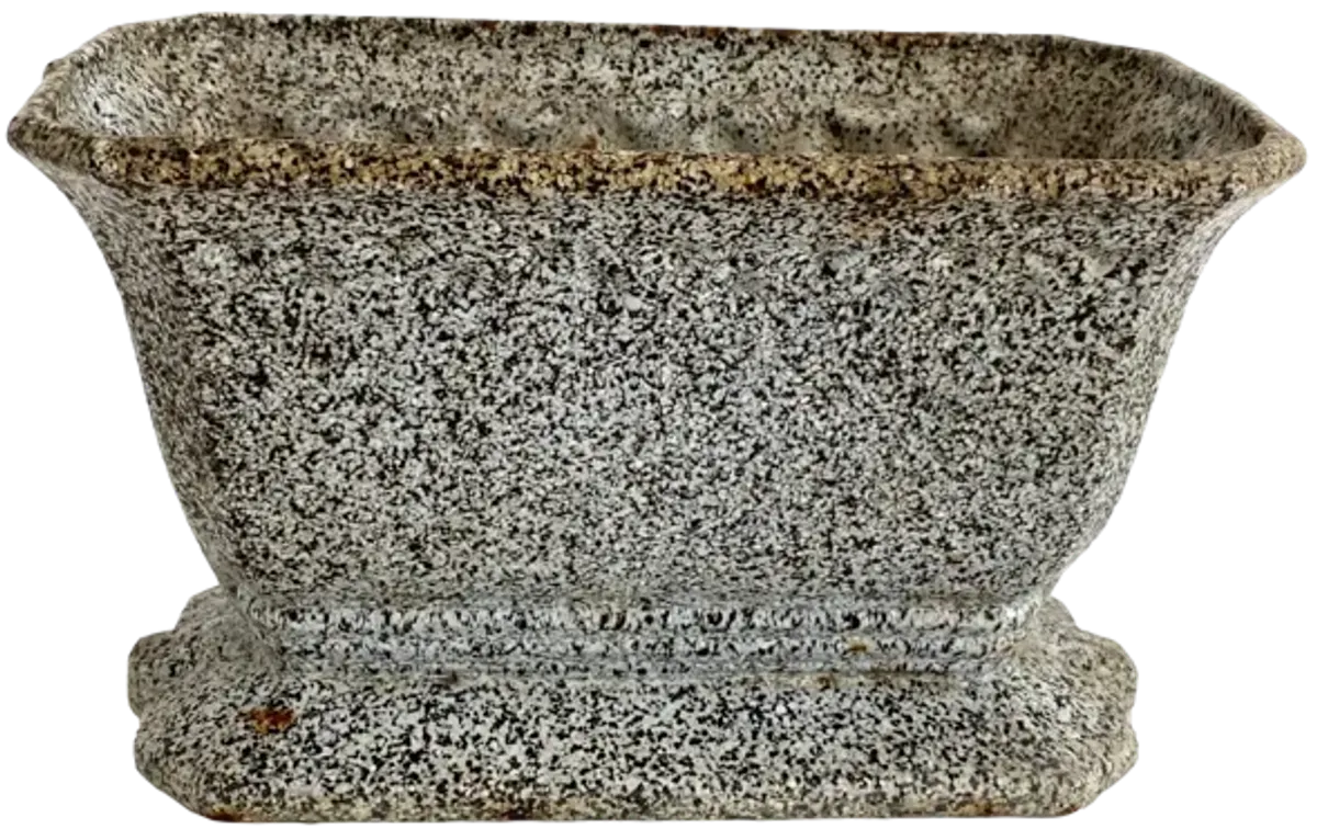 French Enamel Cast Iron Planter