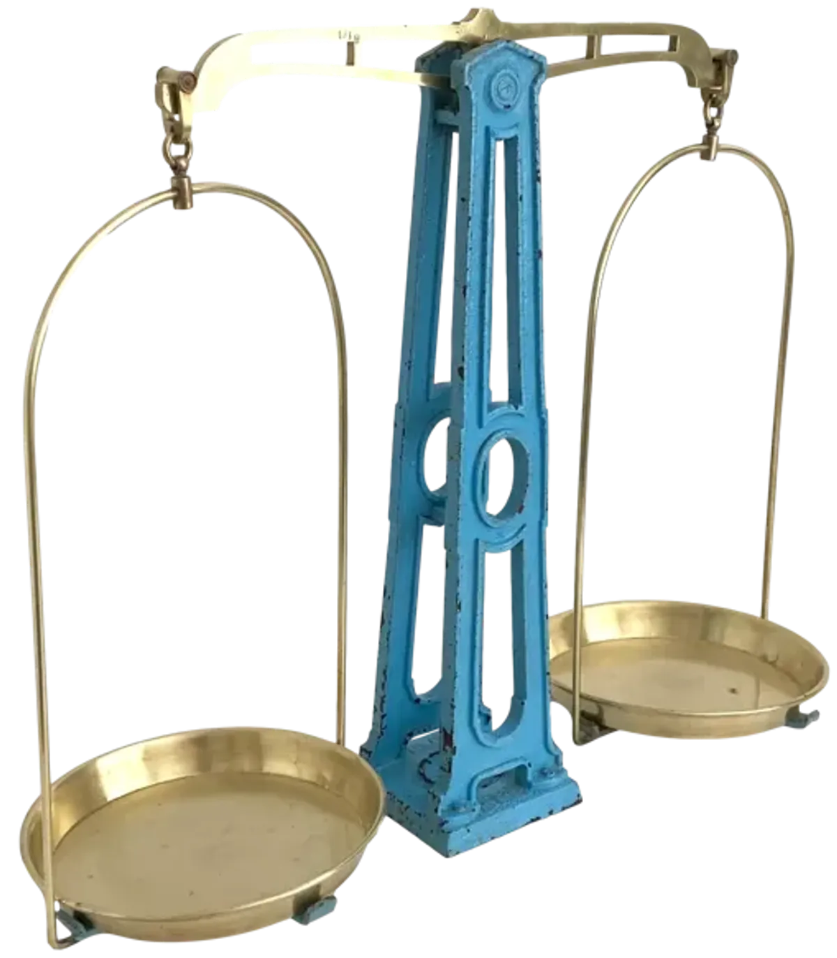 Vintage French Eiffel Tower Scale - Ballyhoo - Blue