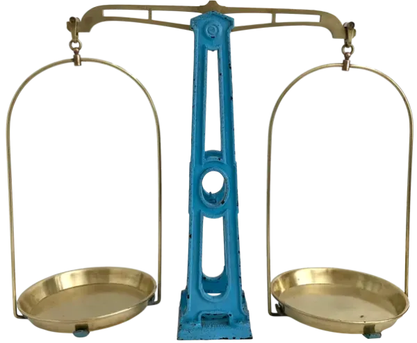 Vintage French Eiffel Tower Scale - Ballyhoo - blue