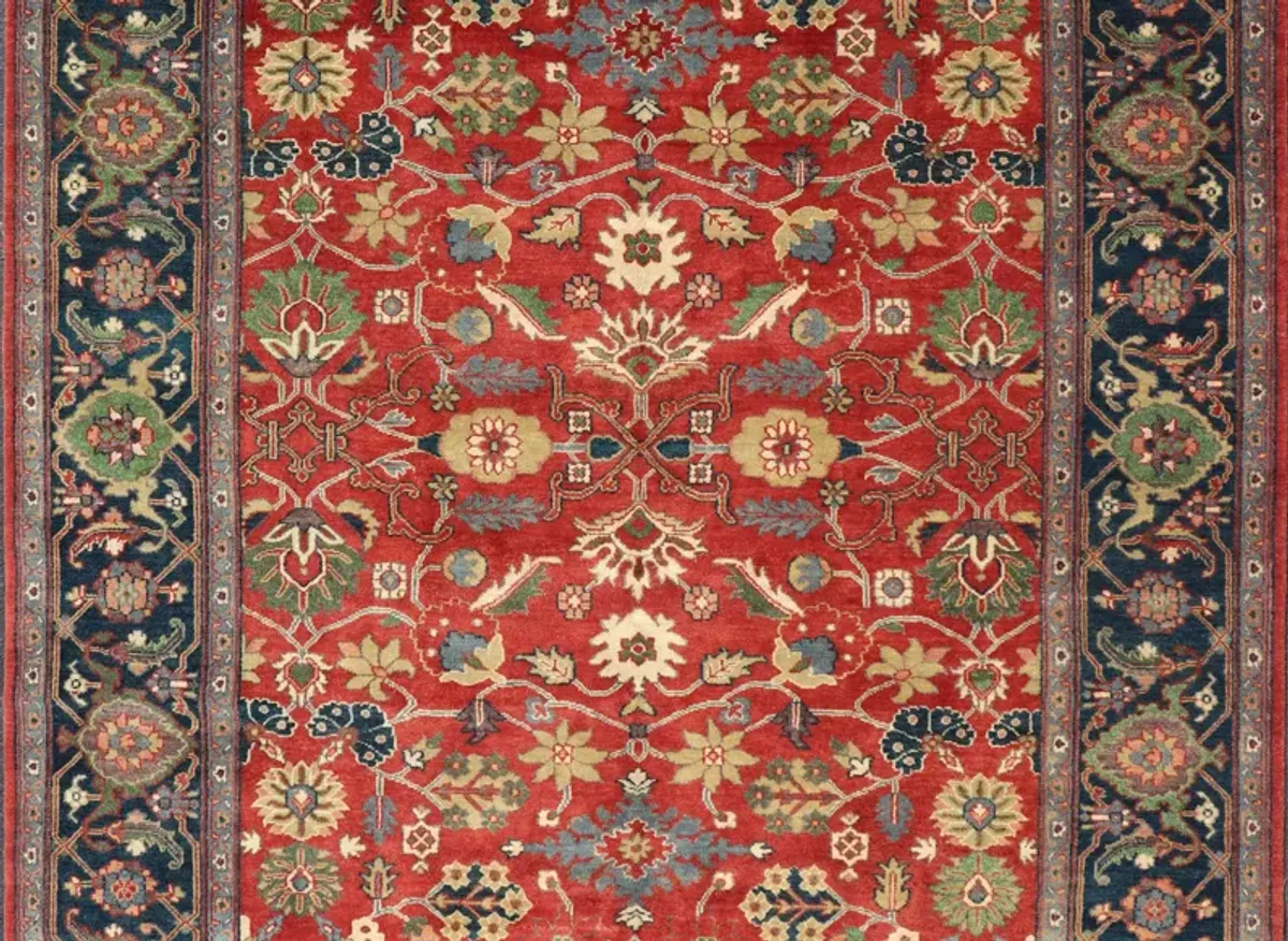 Sultanabad-Mahal Floral Rug - 9'0 x 12'0 - Keivan Woven Arts - Red - Red