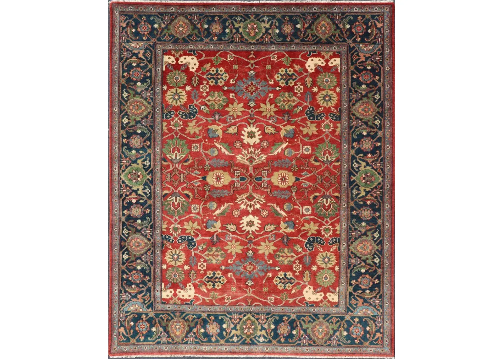 Sultanabad-Mahal Floral Rug - 9'0 x 12'0 - Keivan Woven Arts - Red - Red