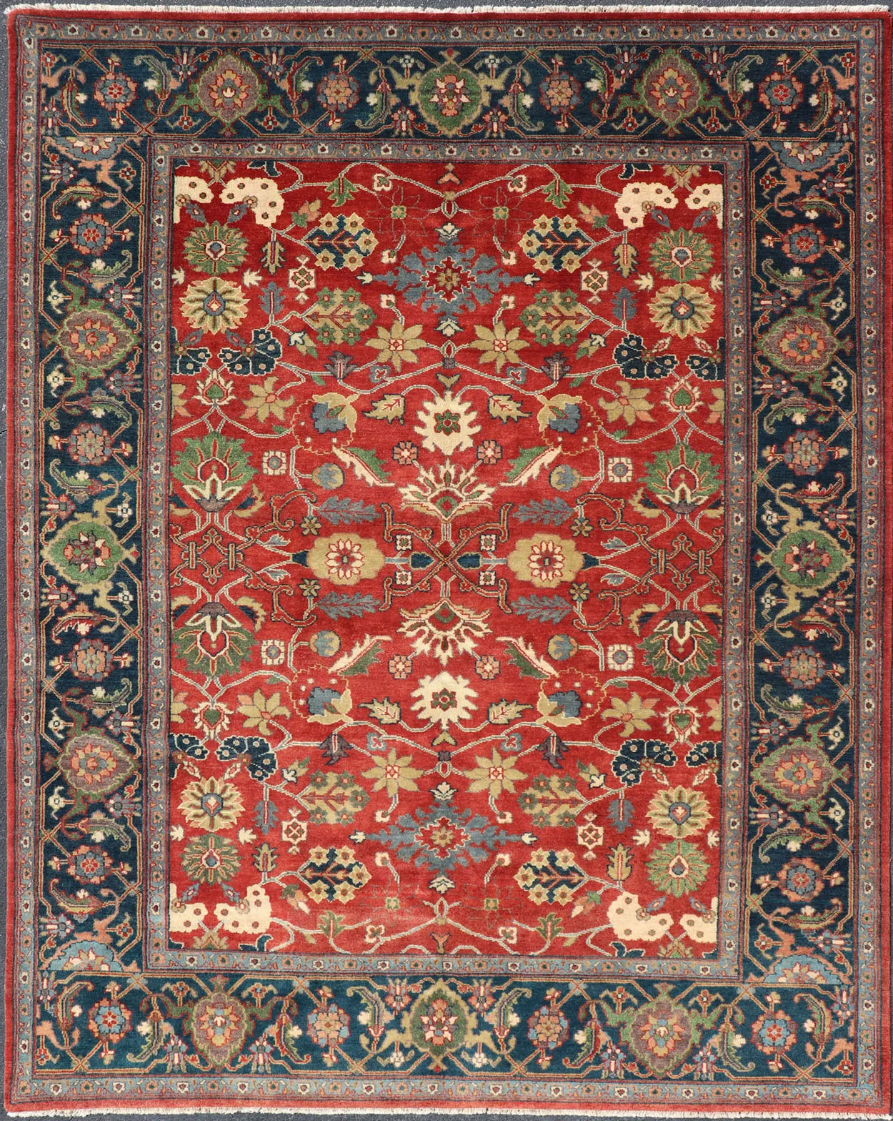 Sultanabad-Mahal Floral Rug - 9'0 x 12'0 - Keivan Woven Arts - Red - Red