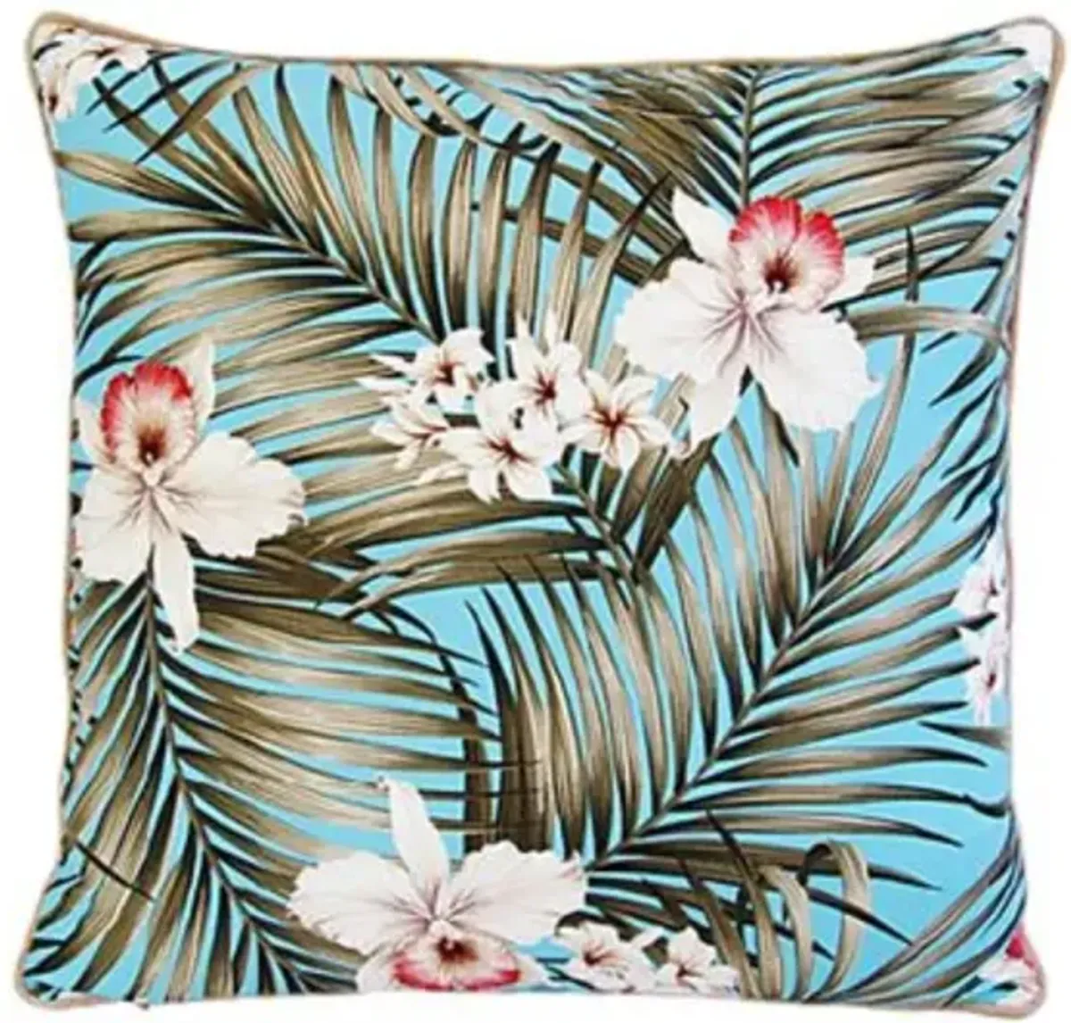 Tropical Palm Orchid Blossom Pillow