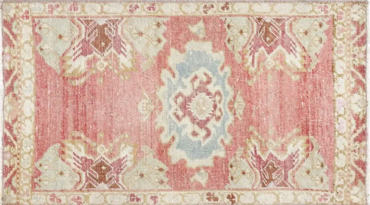 1960s Turkish Oushak Yastic -1'8" x3' - Nalbandian - pink