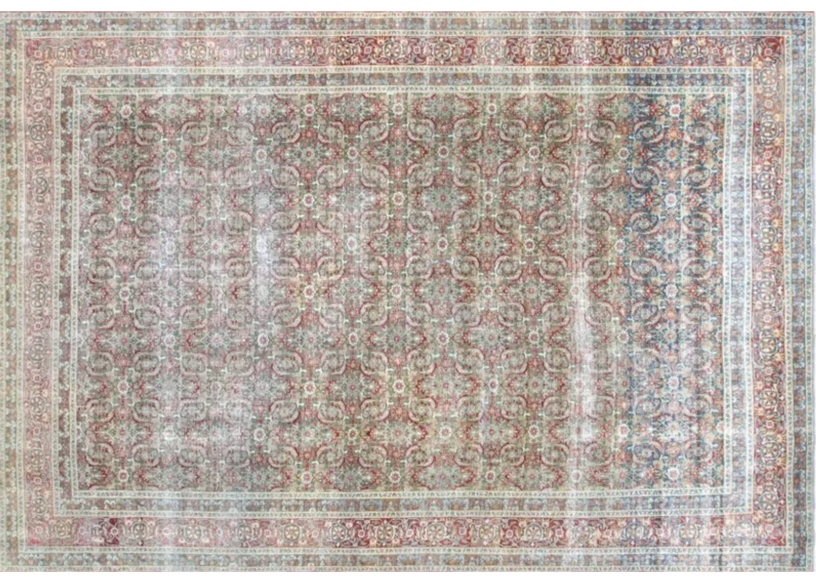 1940s Persian Tabriz Rug - 9'8" x 14'1" - Nalbandian - Red - Red