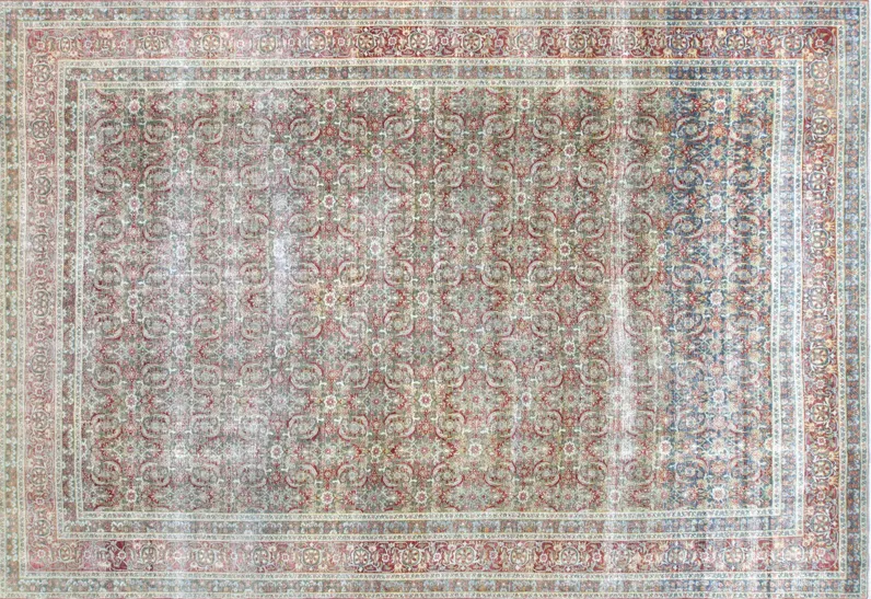 1940s Persian Tabriz Rug - 9'8" x 14'1" - Nalbandian - Red - Red