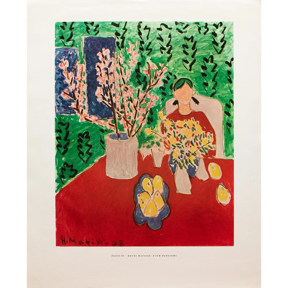 1950s Henri Matisse - Plum Blossoms - Red