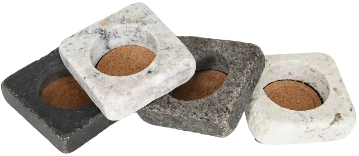 Sea Stone Coasters - Set of 4 - Interesting Things - Gray