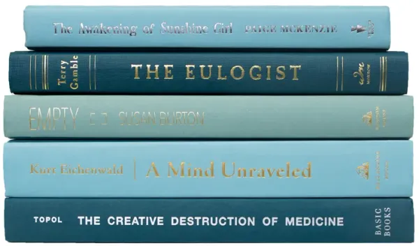 Set of 5 Decorative Book Stack, Gulf