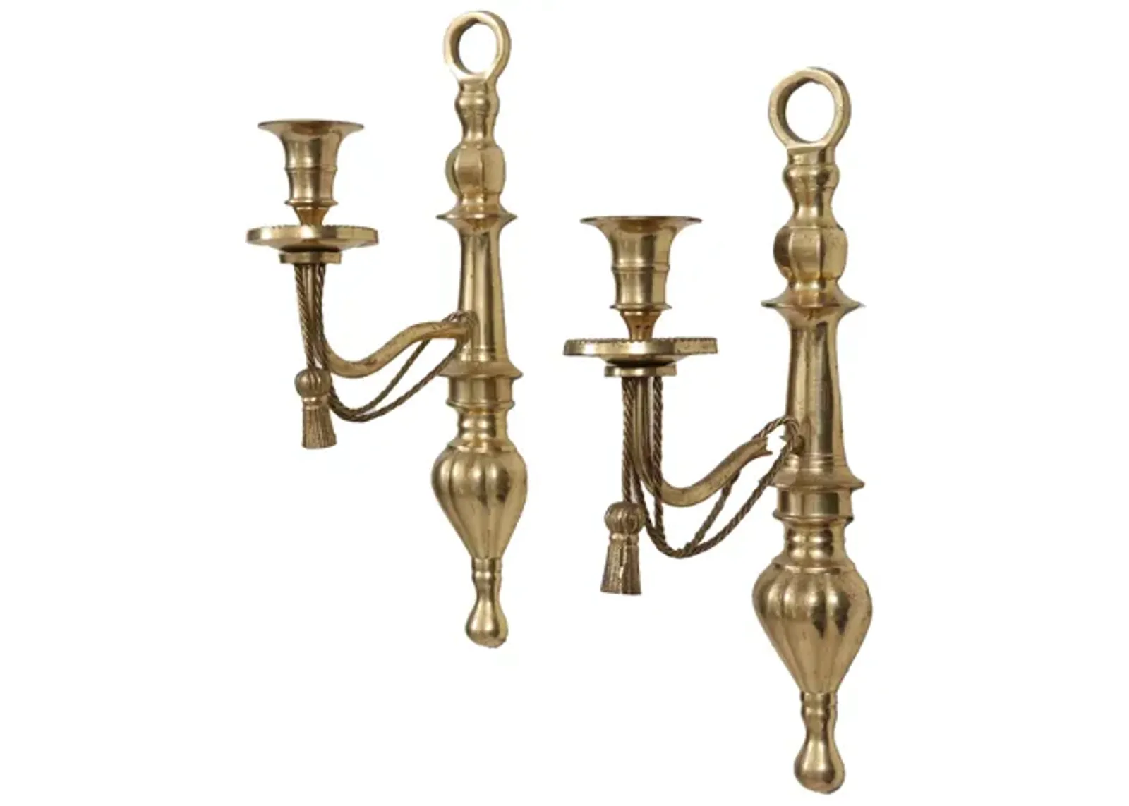 Regency Style Brass Sconces - a Pair - Interesting Things - Gold