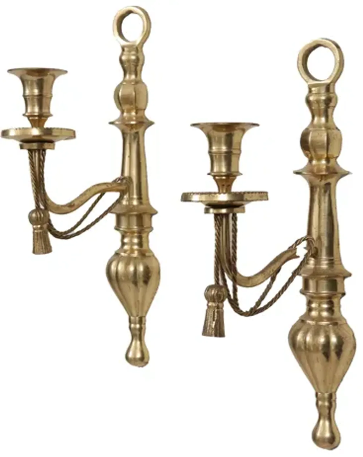 Regency Style Brass Sconces - a Pair - Interesting Things - Gold