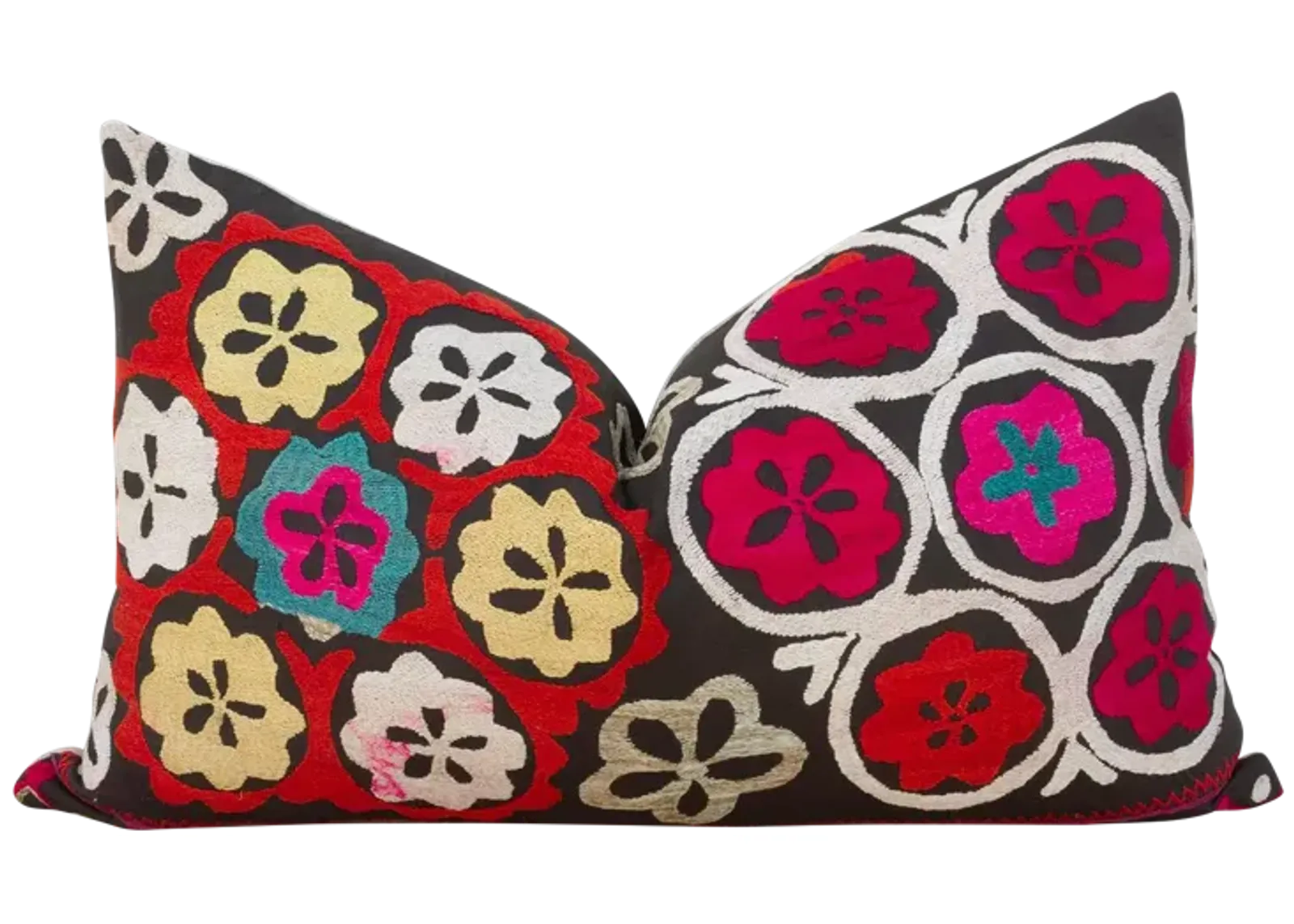 Spring Bloom Suzani Lumbar Pillow - de-cor