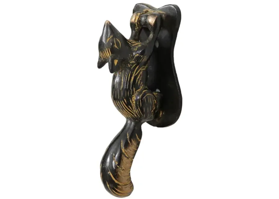 Brass Squirrel Door Knocker - Interesting Things - Black