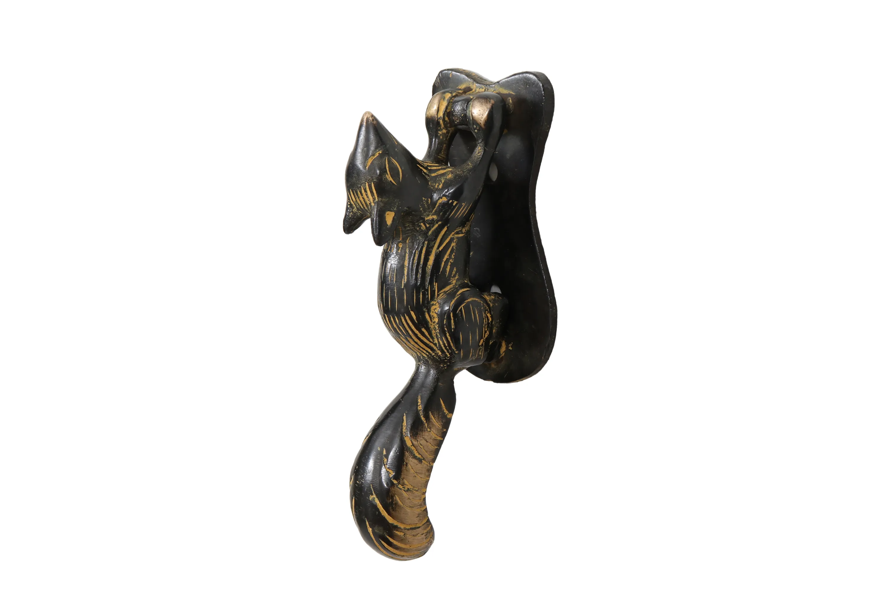 Brass Squirrel Door Knocker - Interesting Things - Black