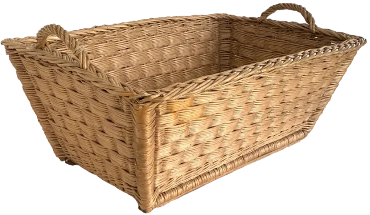 1950s French Market Basket - Ballyhoo - Brown