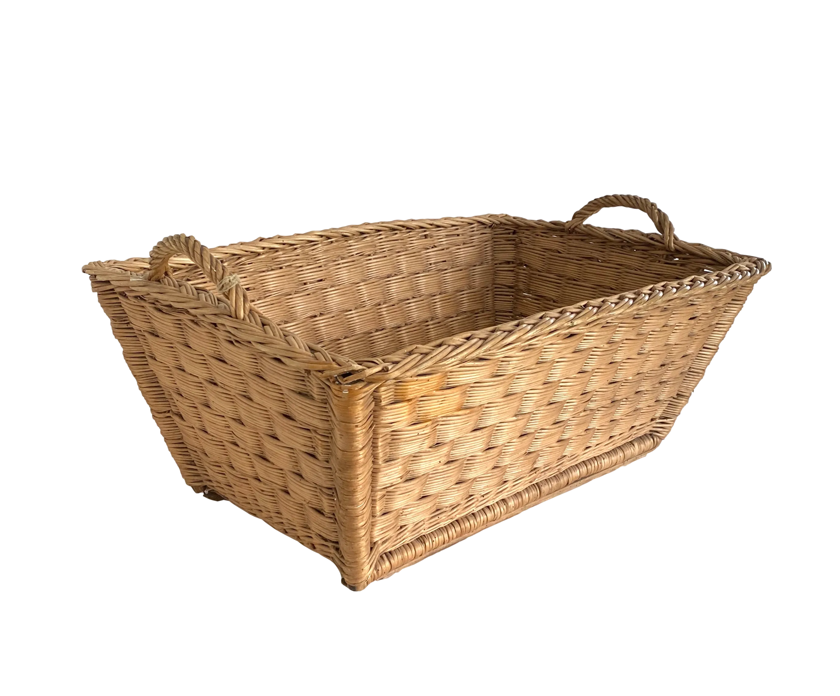 1950s French Market Basket - Ballyhoo - Brown