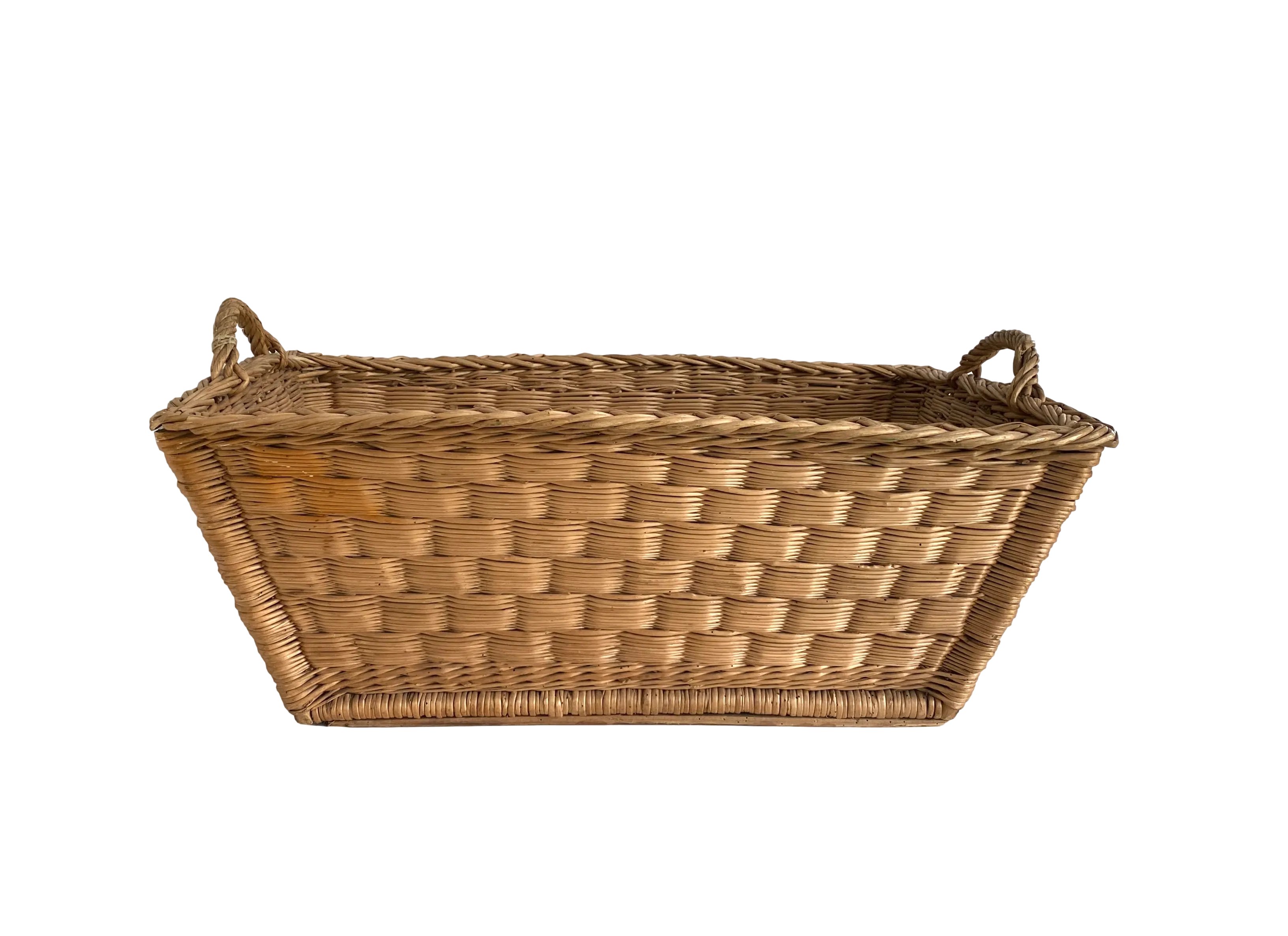 1950s French Market Basket - Ballyhoo - Brown