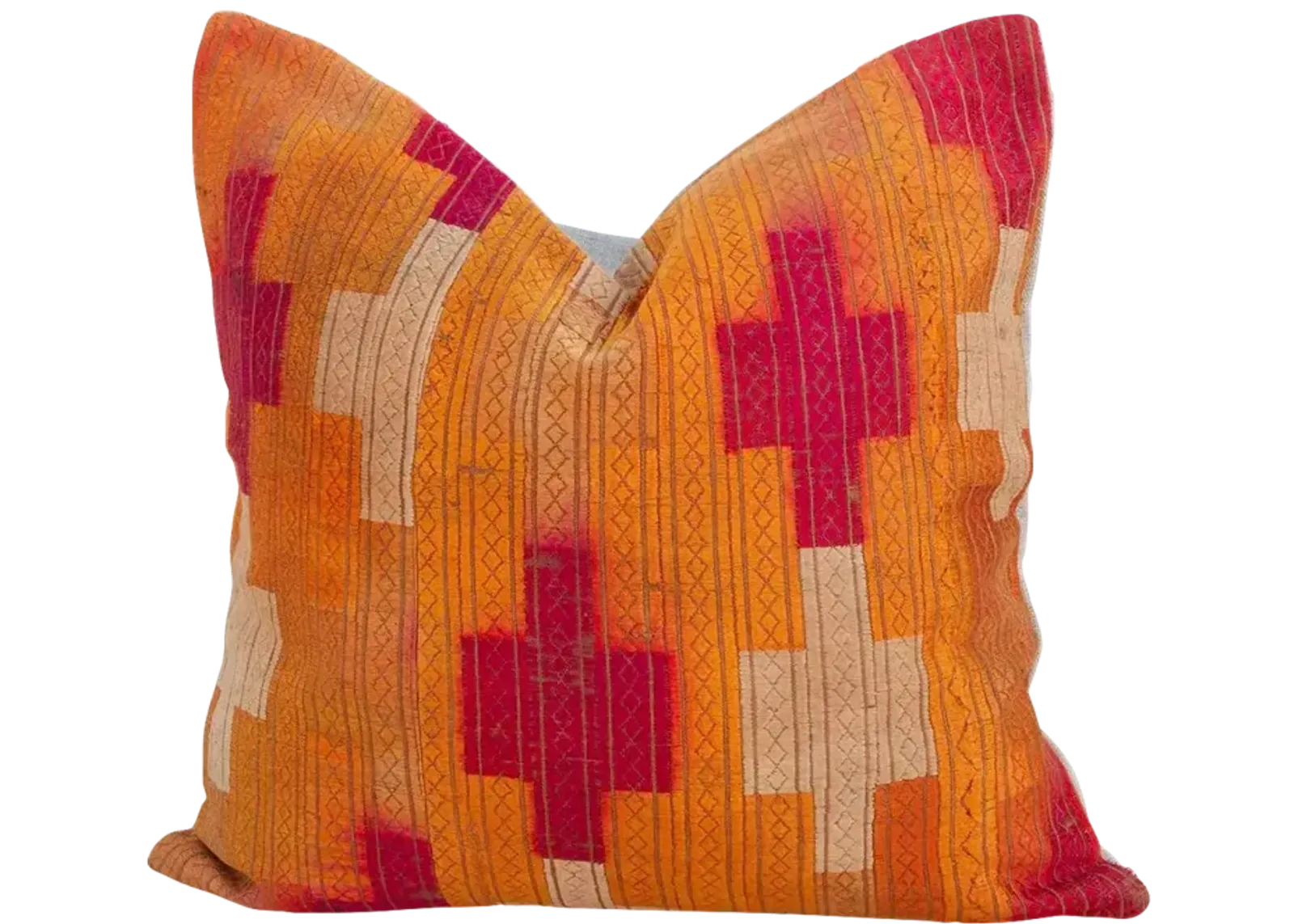 Carmel Silk Phulkari Pillow - de-cor