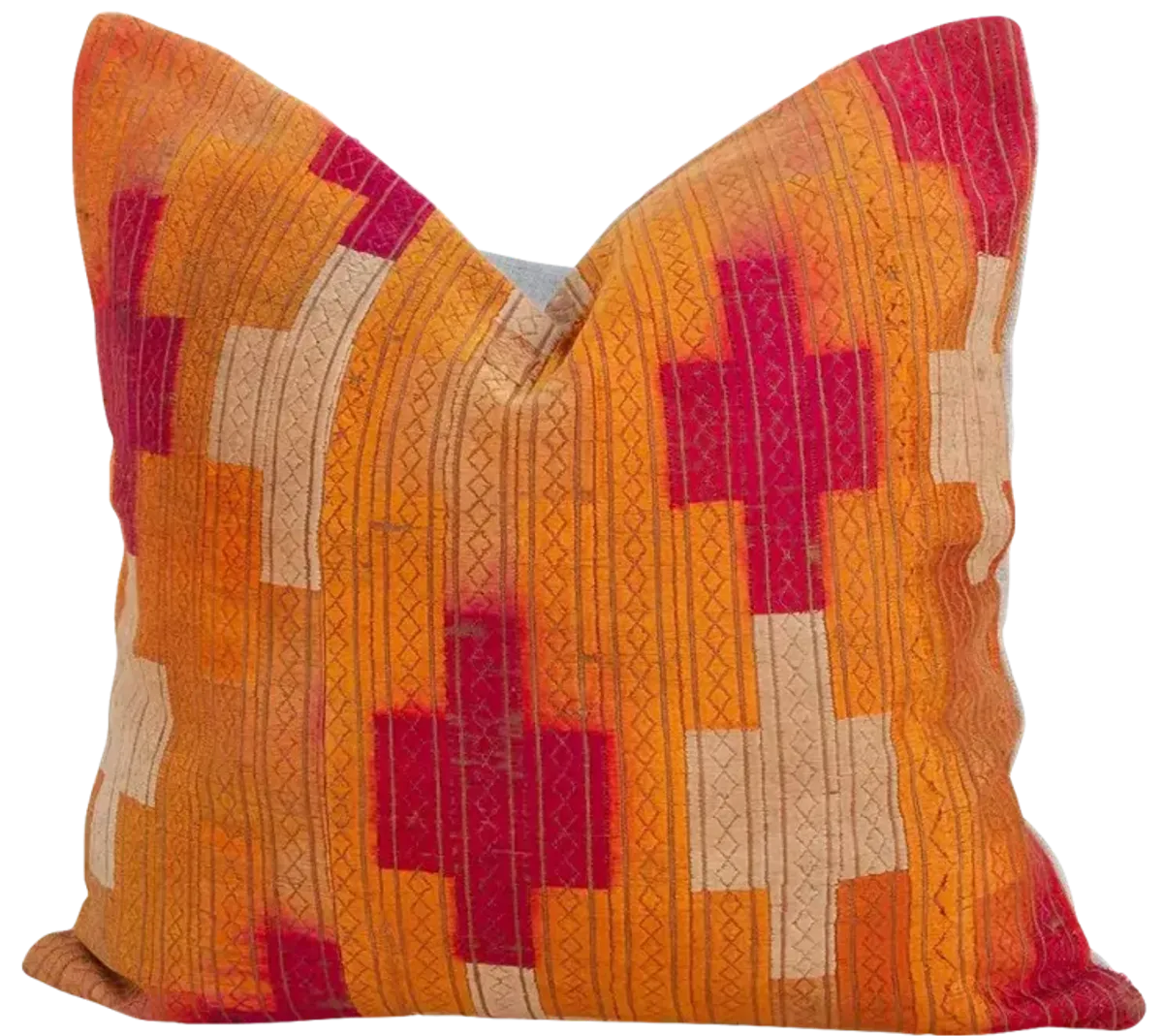 Carmel Silk Phulkari Pillow - de-cor