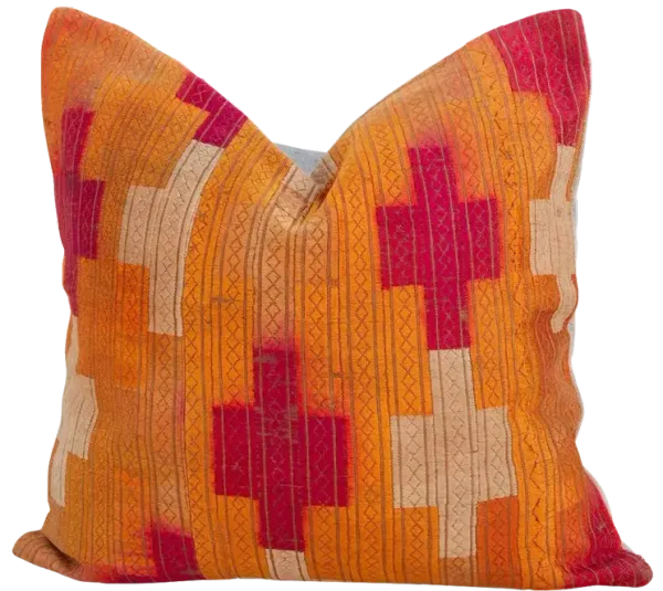 Carmel Silk Phulkari Pillow - de-cor