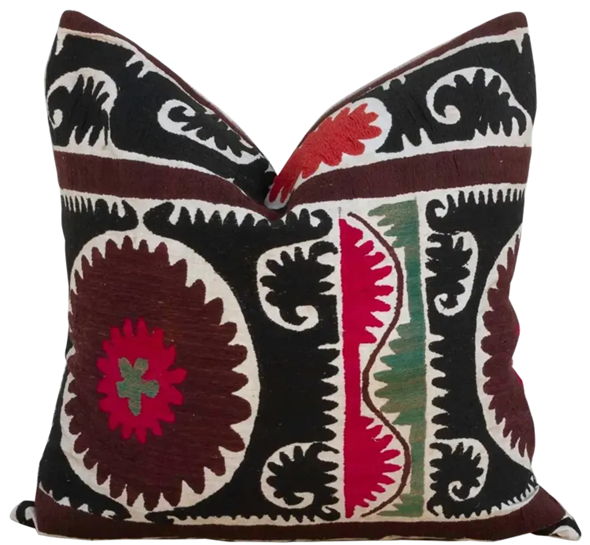 Floral Chakra Vintage Suzani Pillow - de-cor